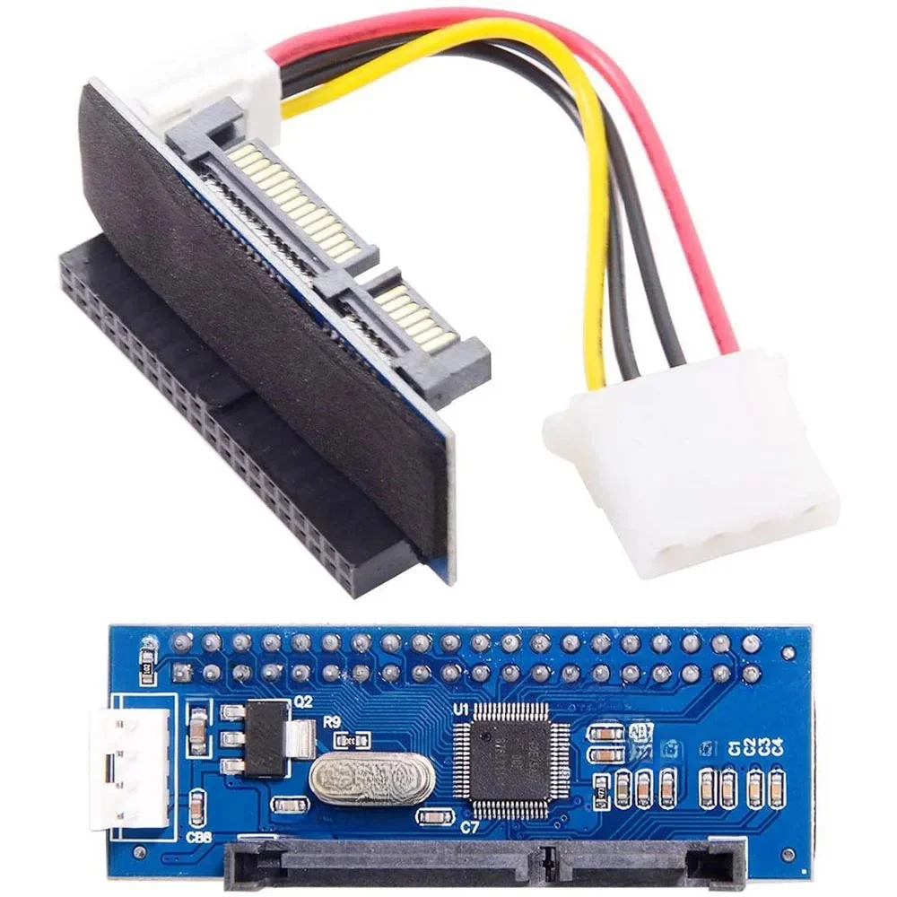 IDE/PATA 40-pinowy konwerter dysku na SATA żeński Adapter PCBA do komputerów stacjonarnych i dysków twardych 3,5" z kablem danych 7Pin-SATA — zdjęcie produktu 6