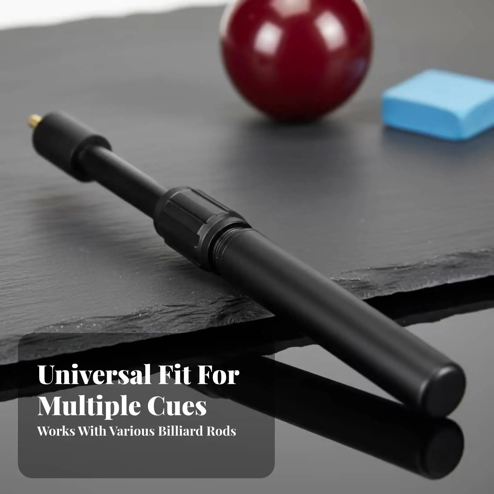 Billiard Cue Extension Rod Aluminum Alloy Small-Head Cue Extension Ribbed Grip for Pool Billiard Cues Sticks Accessories