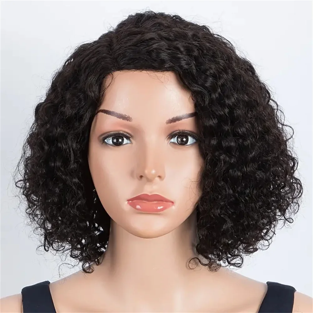 Brazilian Deep Wave Bob Wig 13x6 13x4 Lace Frontal Wig Human Hair Natural Hairline Remy Short Curly Wig for Women