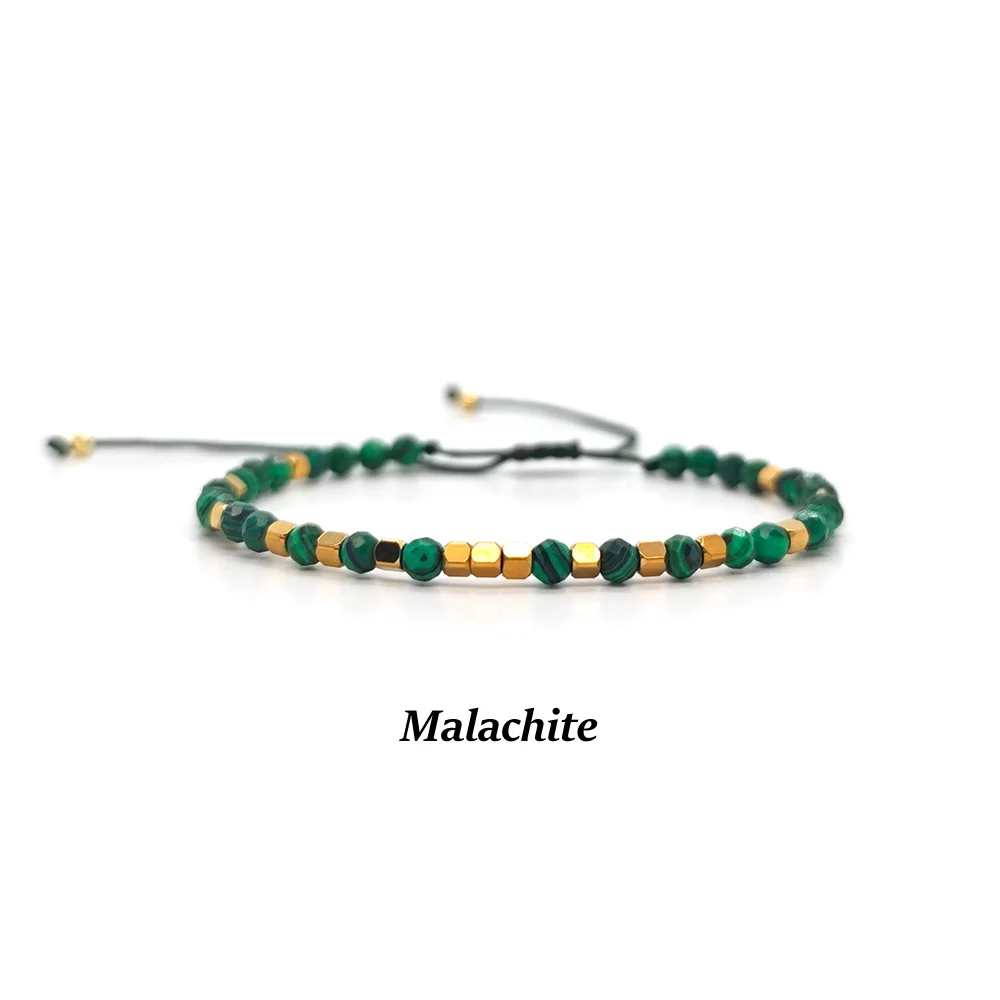 Vlen Natural Stone Bracelets for Women 4mm faceted Cyanite Turquoises Amazonite Bead Bracelet Pulseras Boho Stackable Jewelry
