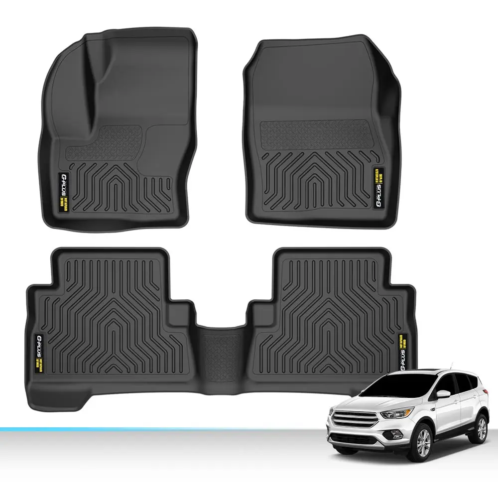 

3Pcs Car Floor Mats Tpe Liners Fit for 2013 2014 2015 2016 2017 2018 2019 Ford Escape 2013 14 15 16 17 2018 C-Max All Weather