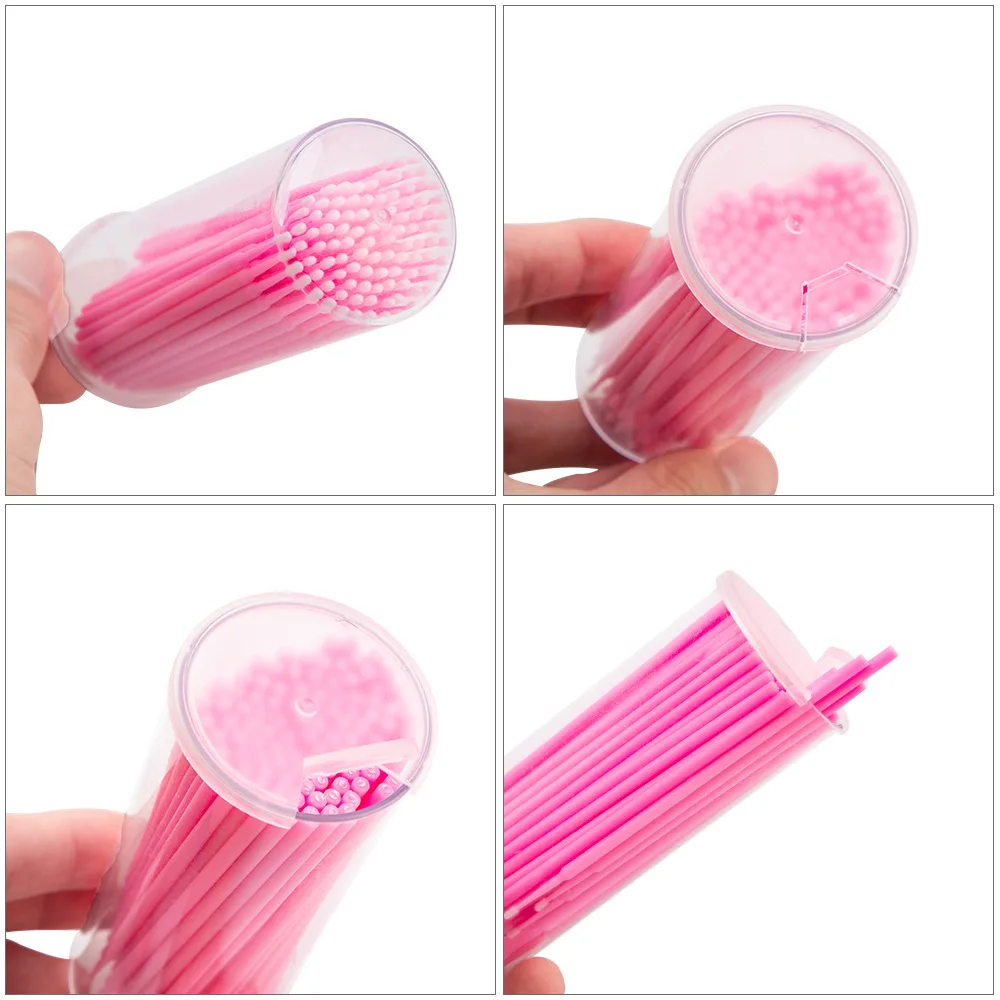 100PCS/Bottle Eyelash Extension Cleaning Swabs Lash Lift Glue Remover Applicators Microblade Makeup Micro Brushes Tool