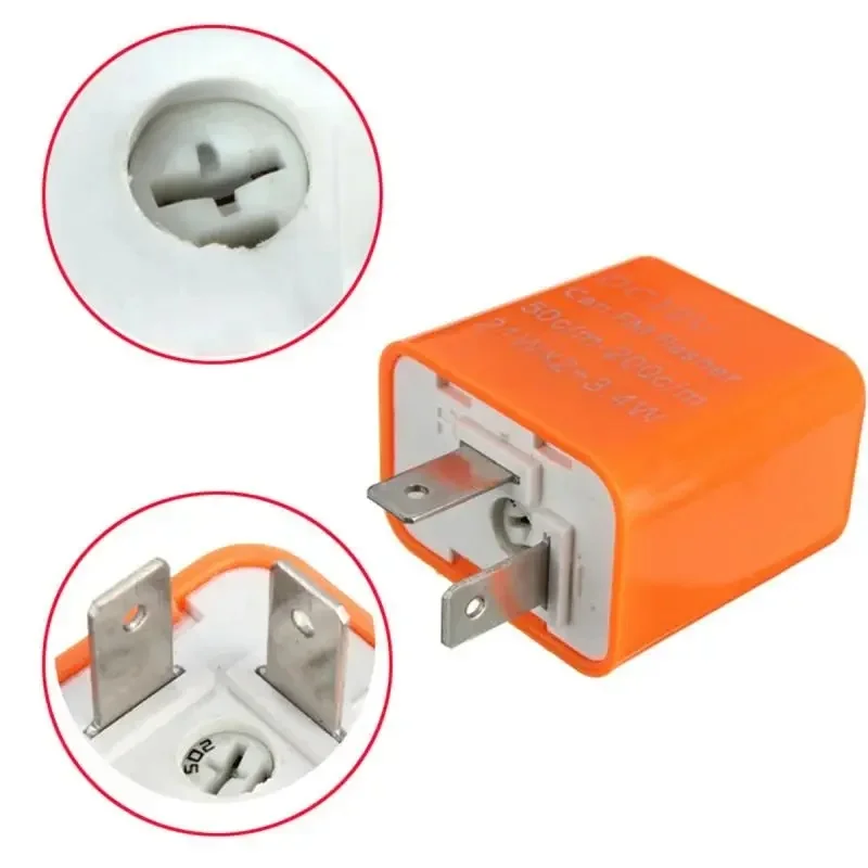 Relais de clignotant LED pour moto, fréquence réglable, clignotant carré, lumières Led pour moto, indicateur de clignotant, Flash 12V