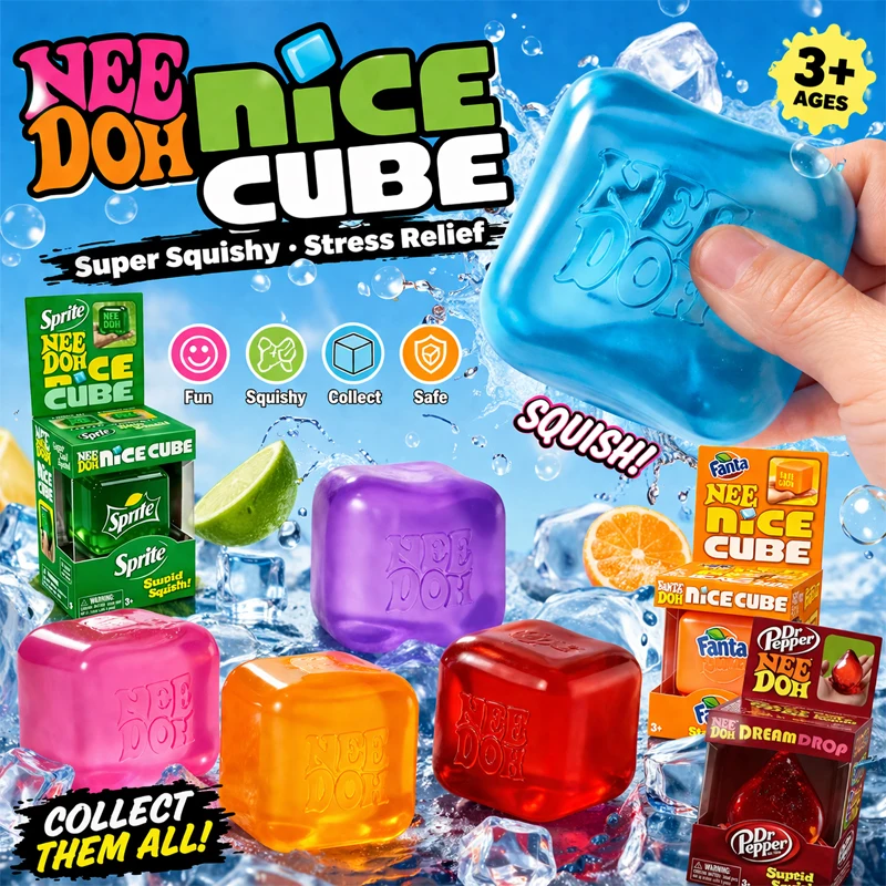 Cubo Sensorial Needoh, Juguete Antiestrés para la Ansiedad y la Concentración, Cubo Sensorial de Escritorio para Adultos y Niños, Descompresión