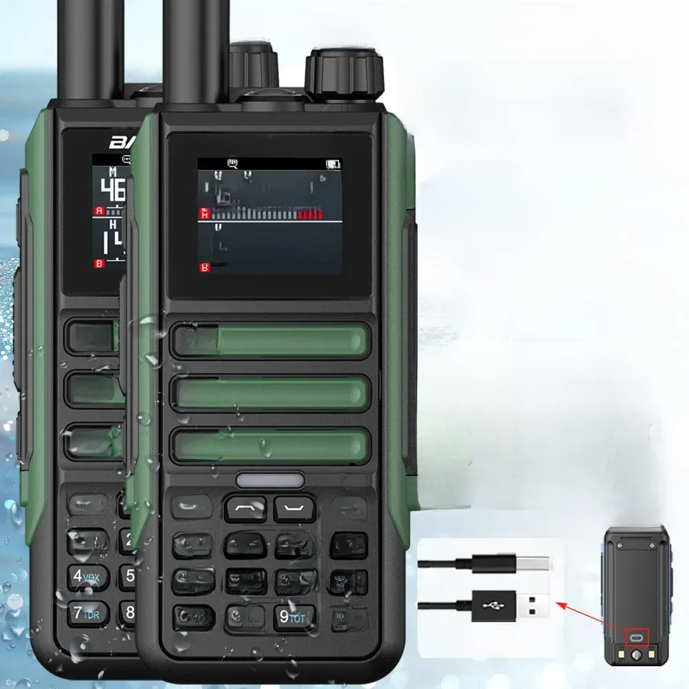 2 Stuks Baofeng UV-16M V2 Walkie Talkie 15W Hoge Capaciteit Am Fm Bidirectionele Radio Full-Band Lcd 999ch Frequentie Kopiëren Noaa Ruis Verminderen - afbeelding 2