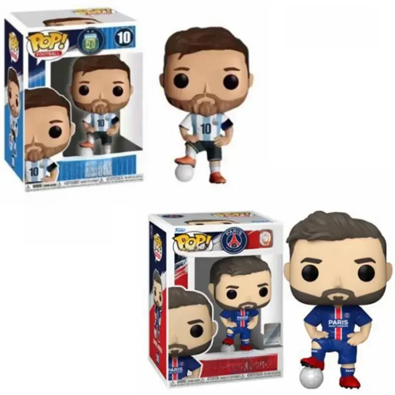 Étoile de football Funko Pop Lionel Messi 10 # 50 # Collection de figurines en vinyle, jouets modèles en édition limitée pour enfants, cadeau d'anniversaire