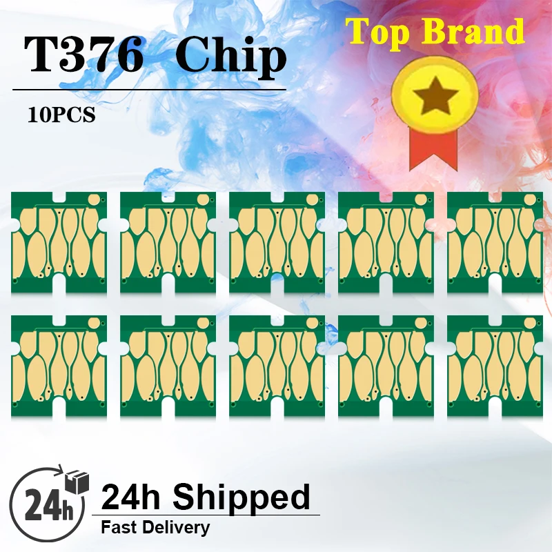 10PCS T37600 Ink Cartridge Chip T376 Chip for Epson PictureMate PM-525 PM525 E376 Photo Printer One Time Use Chip