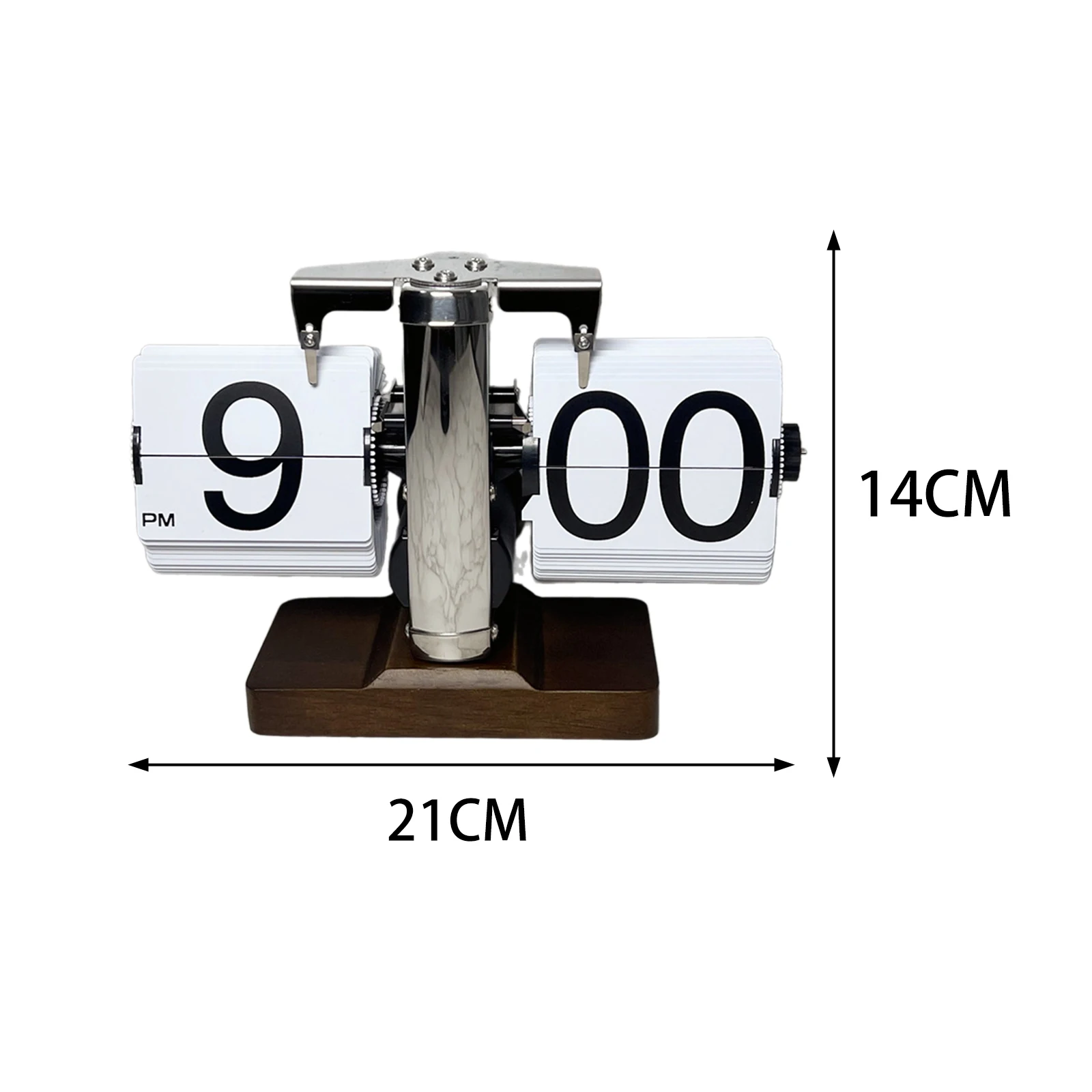 NONE Flip Clock Retro Digitale Tischuhr Vintage Mechanische Auto Flip Clock Tischdekoration und Zubehör für Home Room Cafe Desk 3