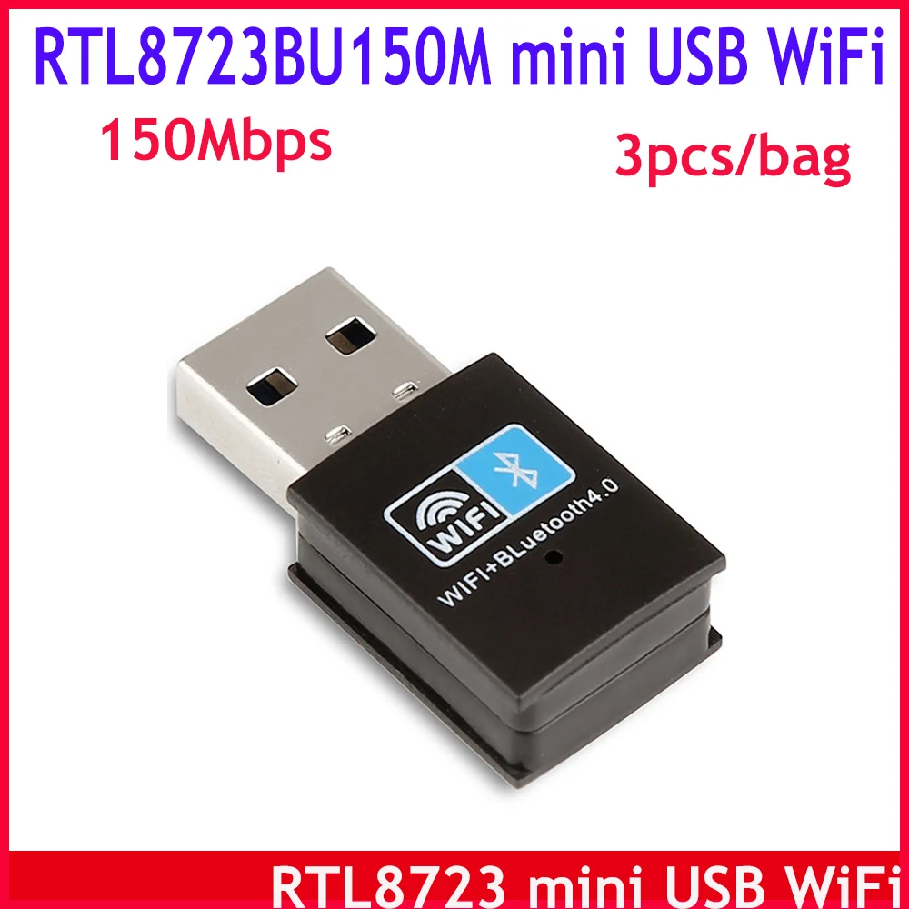 

[3 PCS/Bag] RTL8723BU mini USB WiFi with RTL8723B chip 150Mbps 2.4GHz IEEE 802.11b/g/n standard USB2.0 Wireless mini USB Adapter