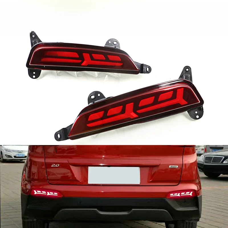 1 para dla Hyundai Creta IX25 2014 2015 2016 2017 reflektor Led światła do jazdy światła hamowania tylna lampa zderzaka włączanie sygnału światła — zdjęcie 2