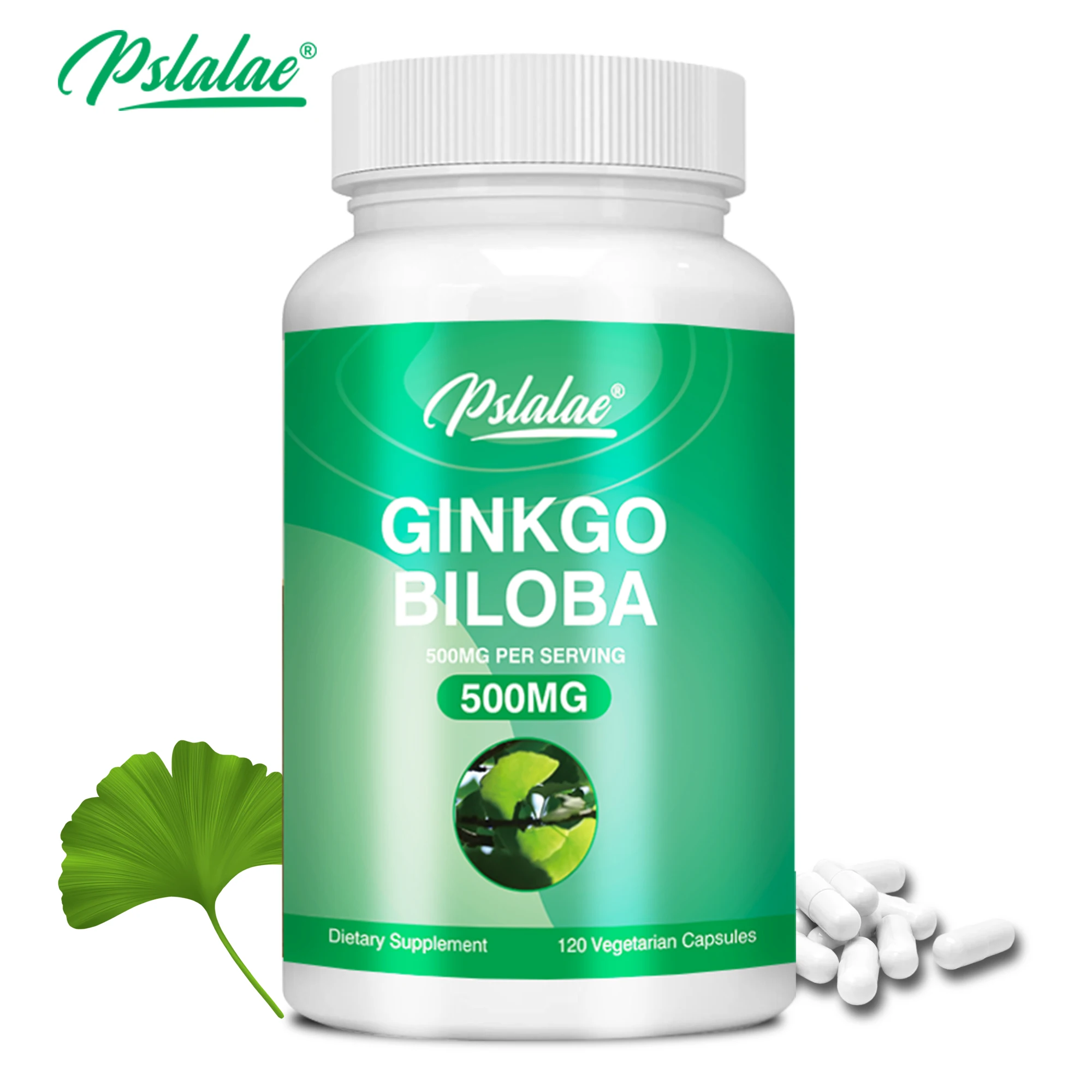 Ginkgo Biloba Extract 500mg - Promotes Brain Function , Improving Concentration & Memory - 120 Capsules