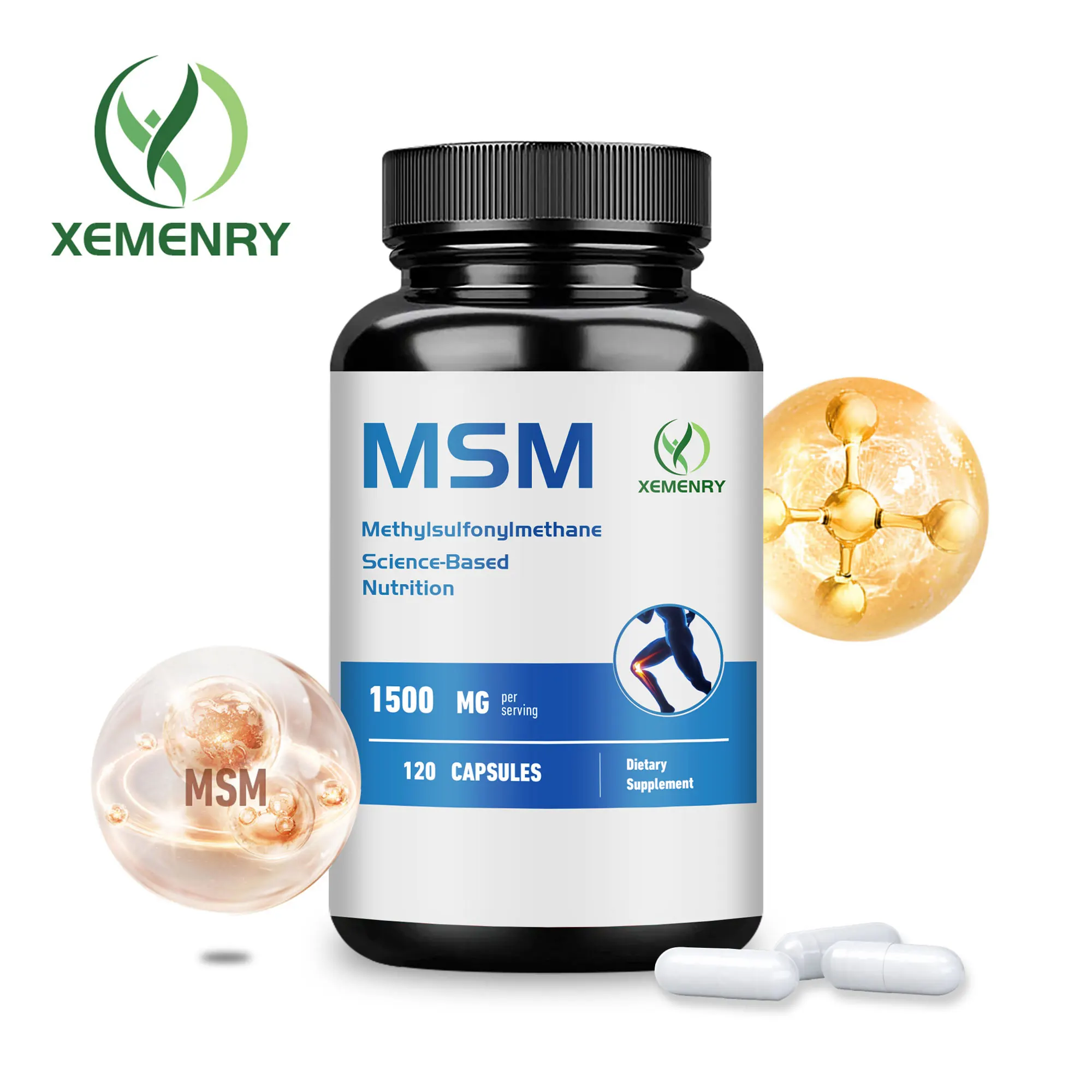 MSM Supplementation - Improve Joint Function, Protect Cartilage, Relieve Joint Pain, Antioxidant - 120 Capsules