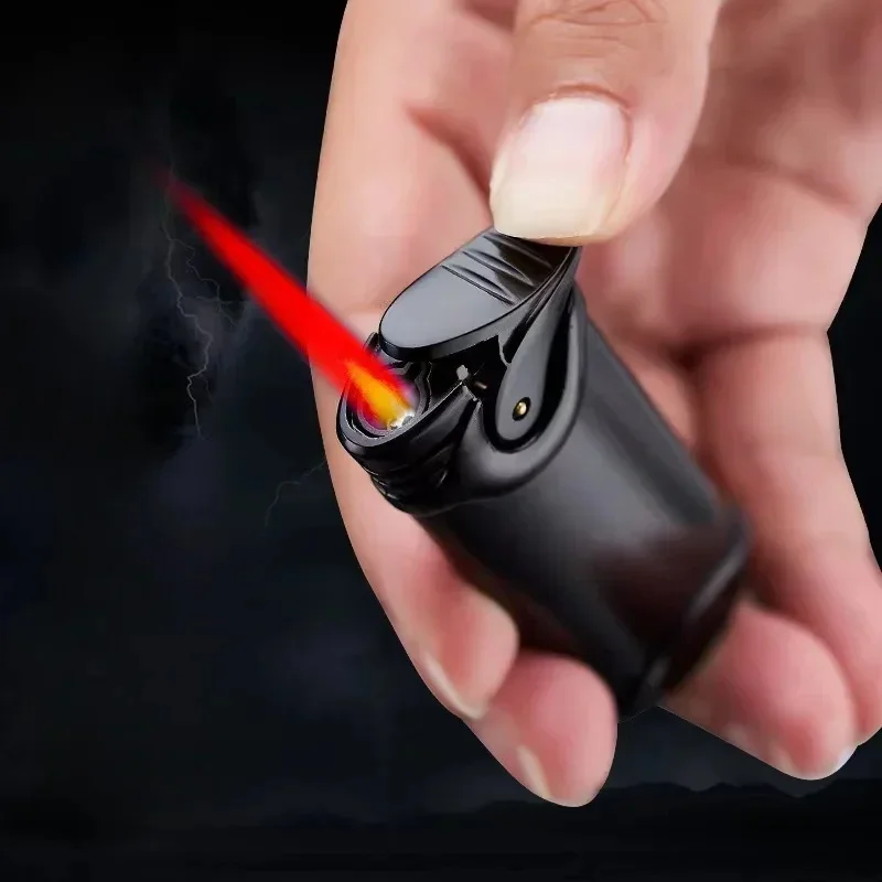 Briquet à gaz Butane créatif hibou, pistolet de pulvérisation en métal, flamme à Jet rouge, Compact Turbo, accessoires pour fumer des cigares, Gadgets pour hommes