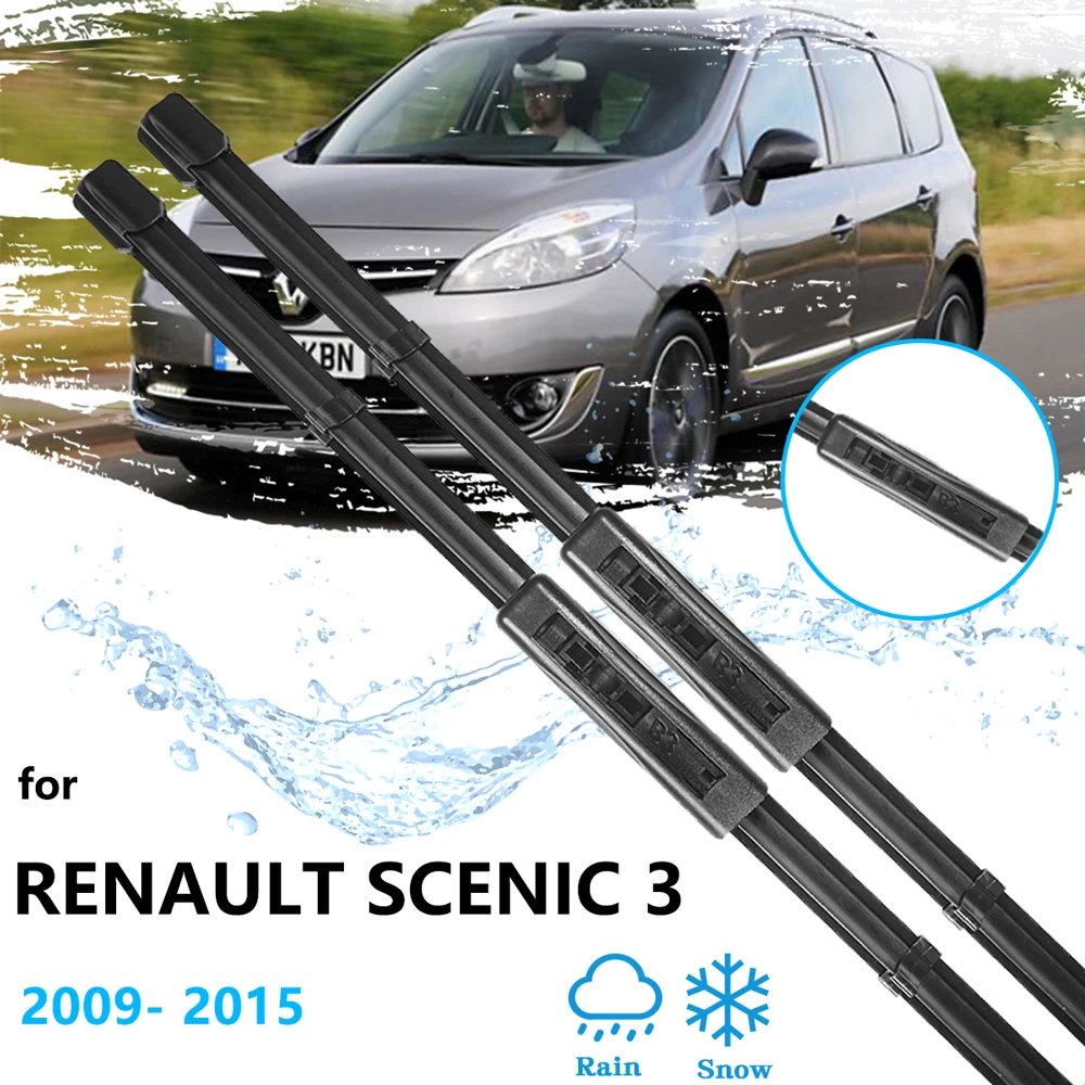 For Renault Scenic 3 MK3 III 2009 2010 2011 2012 2013 2014 2015 Front Rear Wiper Blade Windshield Windscreen Accessories 28\