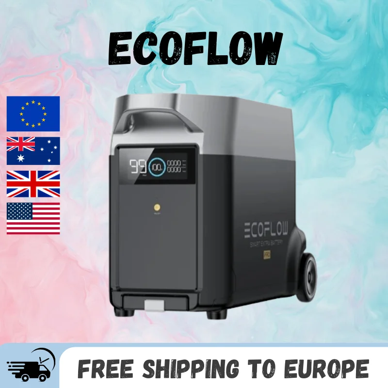 EcoFlow-DELTA Pro Smart Portable, capacité de batterie supplessentaire, extension de la batterie, carica rapida, secours à domici