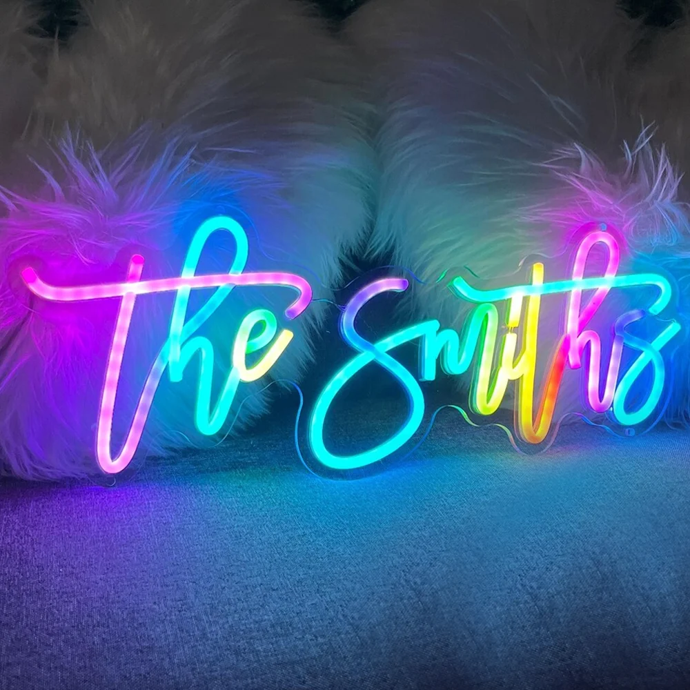 Custom Name RGB Neon Sign Personalized USB Dimmable Bluetooth Control Neon Night Light Birthday Gifts Bedroom Decor Neon Light