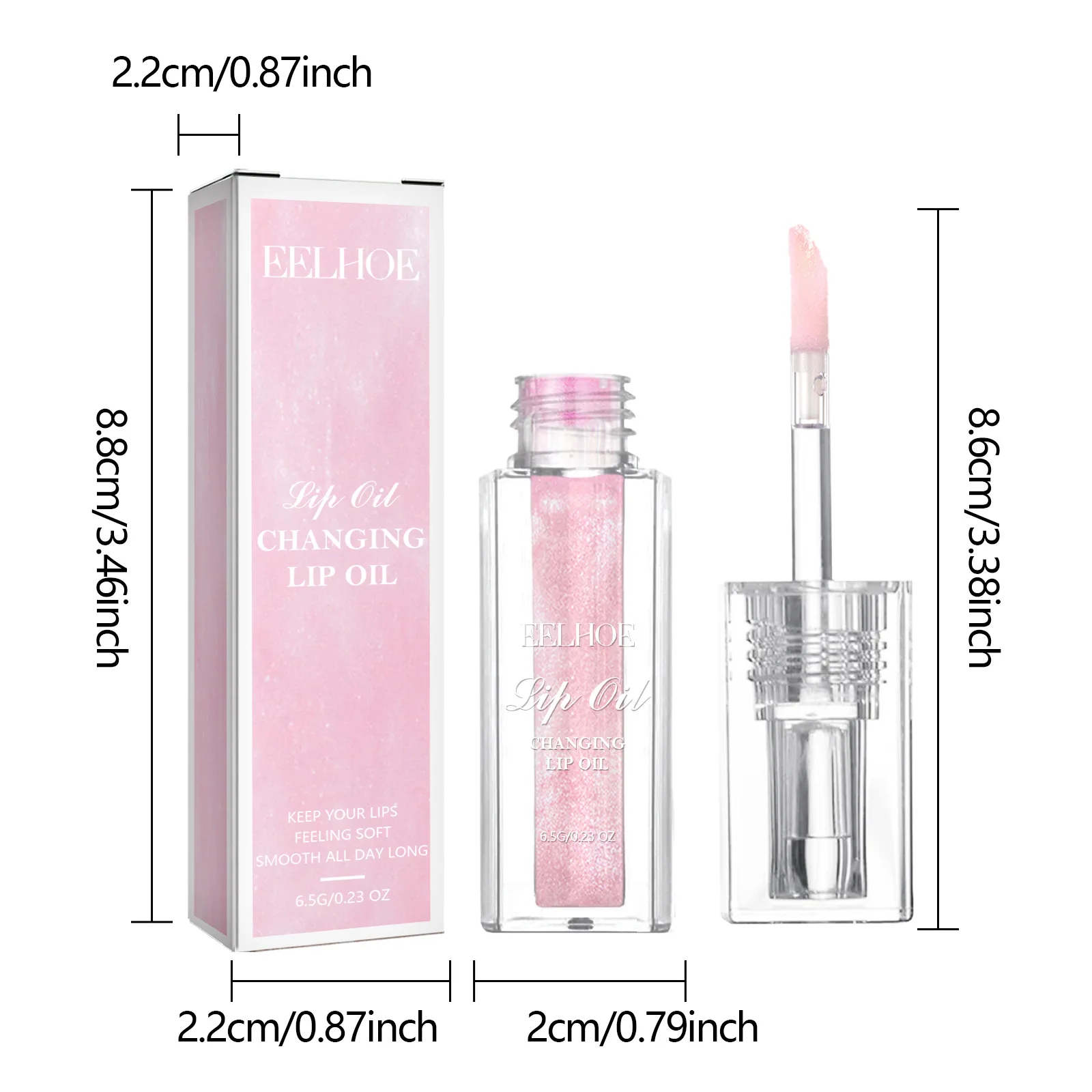 Eelhoe 6.5g óleo labial plumping mudança de cor nutrir brilho labial reduzir linhas labiais natural duradouro hidratar anti rachaduras brilho labial