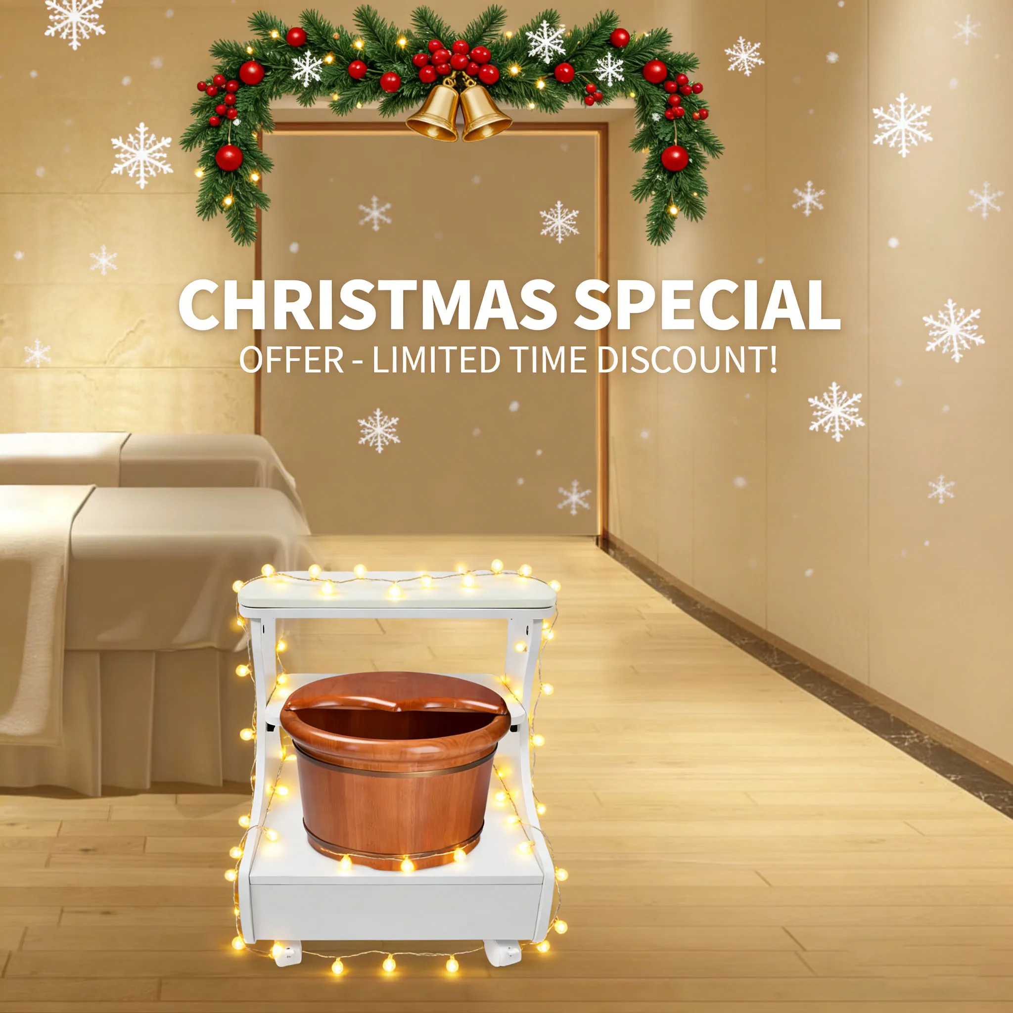 Poggiapiedi a 3 livelli Sgabello per manicure Carrello per pedicure Carrello per pediluvio con cassetti e poggiapiedi, Sgabello portatile per salone di bellezza per la casa, Spa