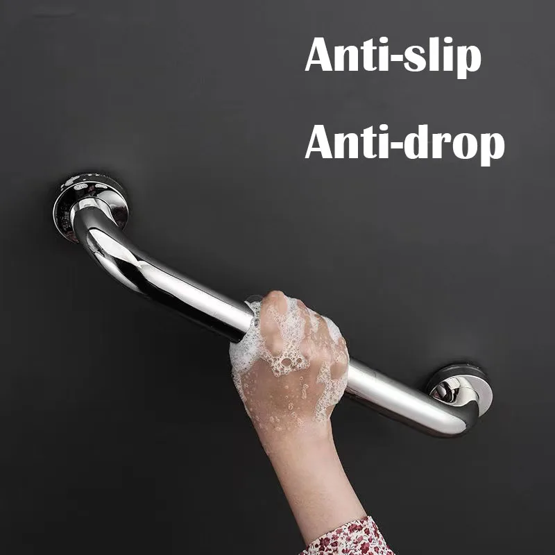 Bathroom Safety Accessories Stainless Steel Toilet Handrail Bar Shower Handle Safety Helping Handle Towel Rack Non-slip Grip
