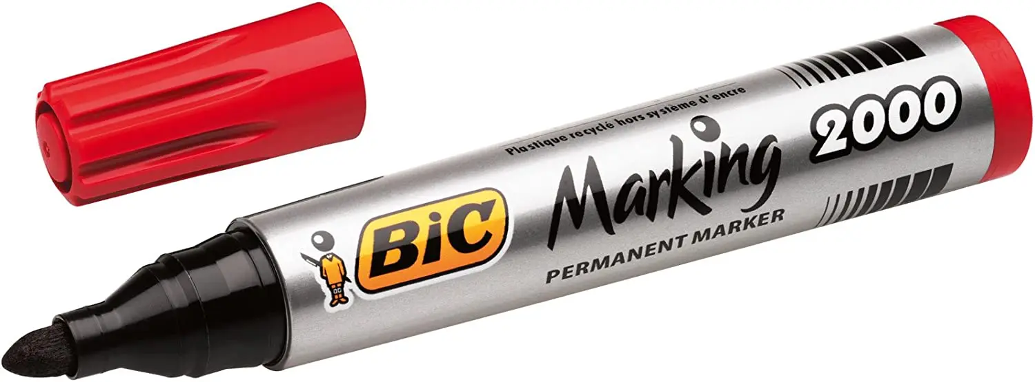 Bic Marking 2000 Marqueur Permanent, Rond, Boîte de 12,1.7mm pointe Fournitures