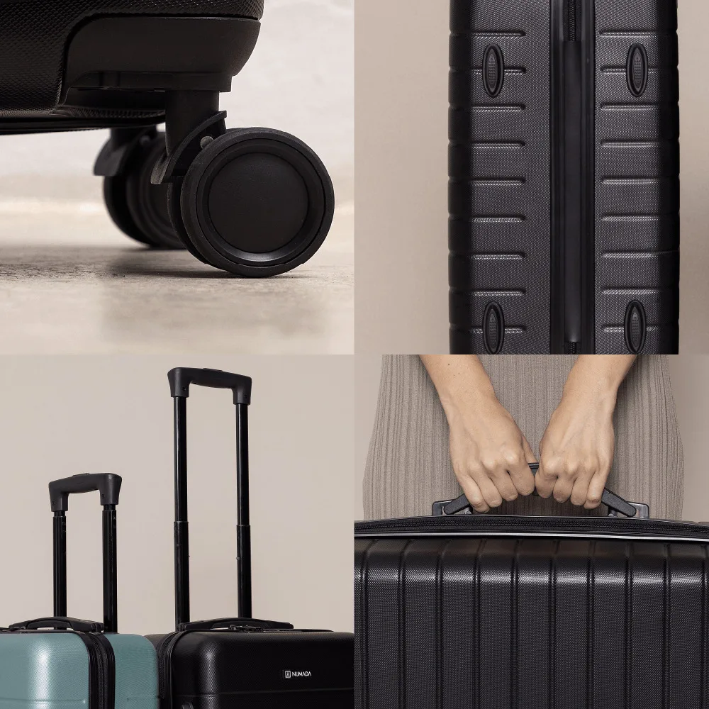 NUMADA - Maleta de Viaje Cabina ABS UpFly T20 (56x37x22cm) con Cierre TSA y 4 Ruedas Dobles. Maleta de Mano Rígida con Múltiples Compartimentos
