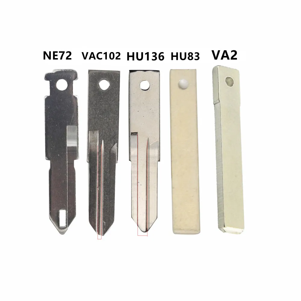 VAC102 HU136 VA2 VA6 HU83 NE72 NE73 Lame de Clé Non Coupée pour Renault et KIT, Cristaux en Télécommande, Vierge