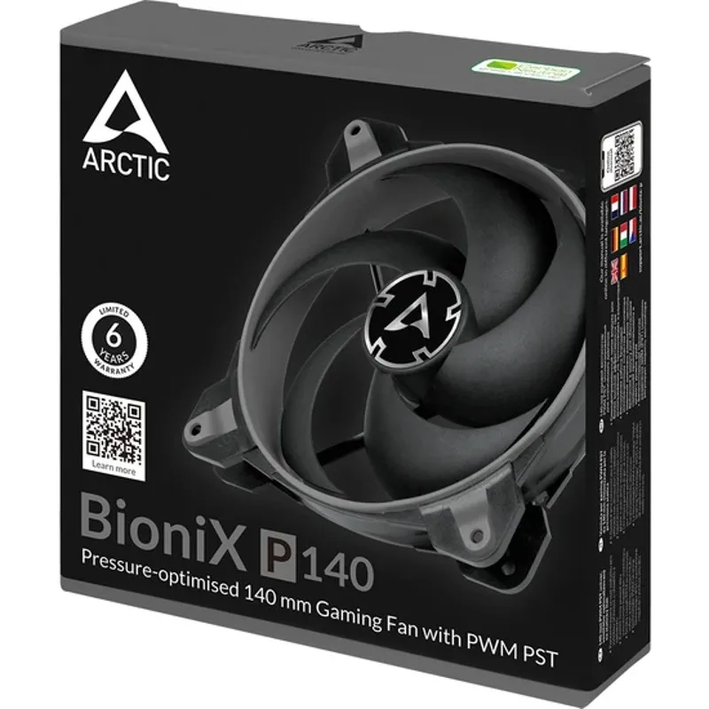 Bionix P140, оптимизированный под давлением чехол Fan Pwm Pst 14 см, чехол Fan, серый цвет