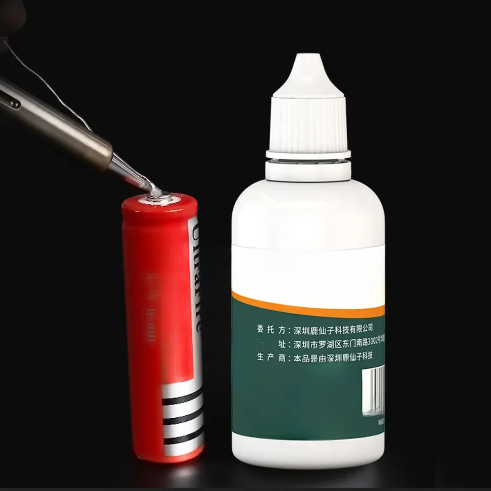 Flux liquide multifonctionnel 50ml, outil de soudage des métaux environnemental sûr, réparation/brûlure, soudure pour acier inoxydable/cuivre/fer