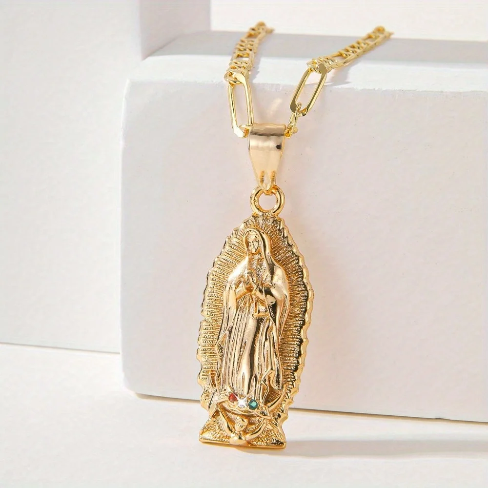 The New Stylish and Simple Three-Dimensional Mary Series Necklace is Suitable For Daily Wear And Gift to Family Members