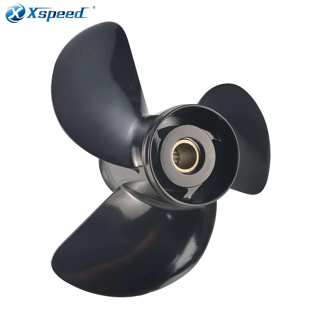 Xspeed-Piezas para fueraborda, hélice Marina 9 1/4X9 apta para motores fueraborda Evinrude Johnson OMC, 8HP 9.9HP 15HP, hélice de aluminio para barco