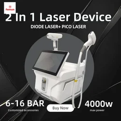 Soprano-Machine d'Épilation Laser à Diode Picotech 2 en 1, Appareil de miles Professionnel en Titane Glacé pour Épilation et Tatouage