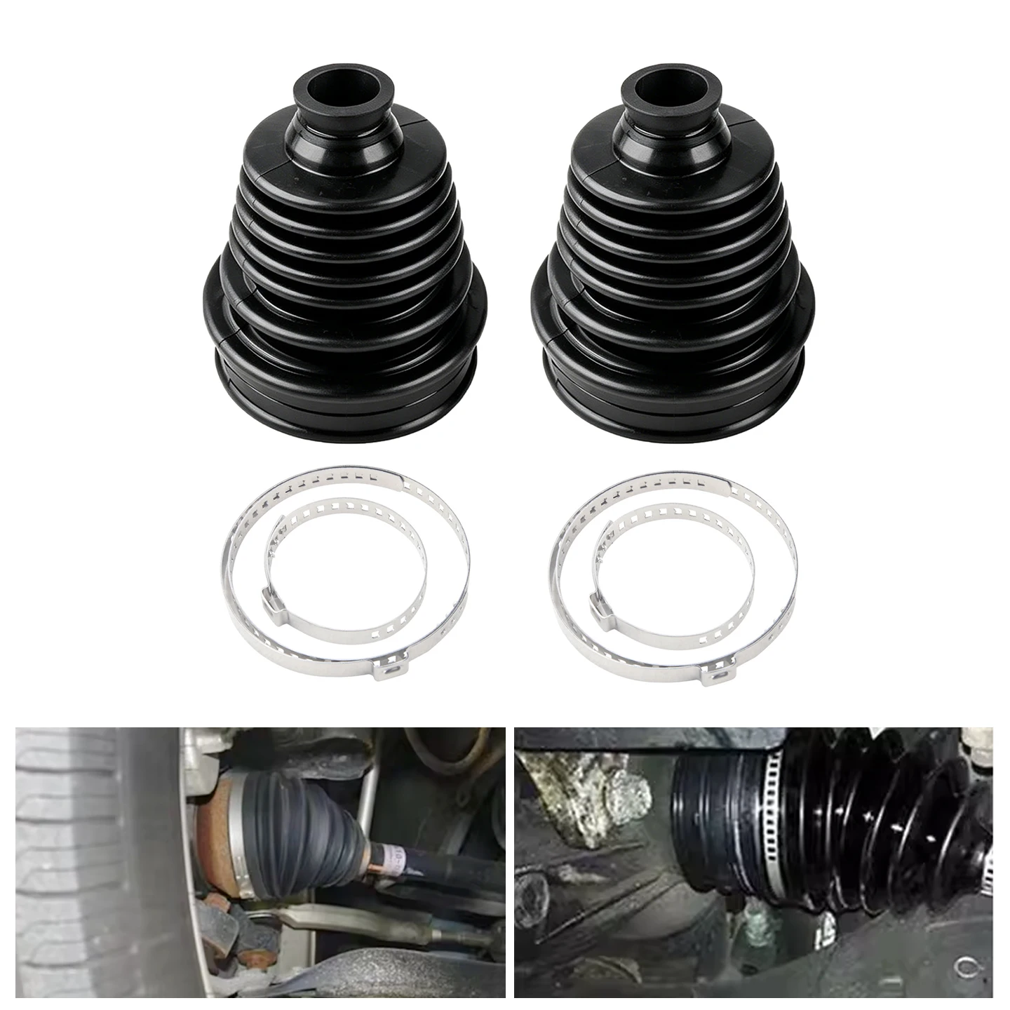 

Car CV Boot Kit Constant Velocity Joint Dust Cover Set For Vehicle Drive Shaft Repair Long Lasting Wear Protection