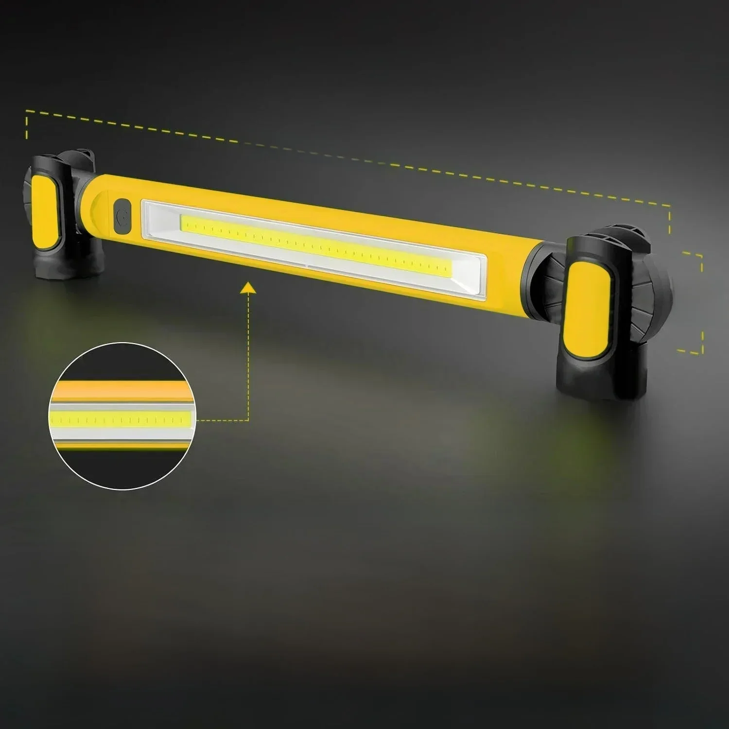 Super jasna magnetyczna lampa robocza Wbudowany akumulator 5200 mAh Pod maską Lampa robocza do naprawy samochodu Oświetlenie zewnętrzne — Zdjęcie 2 z 2