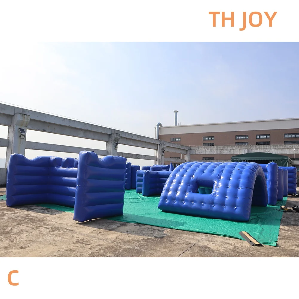 Par navire au port maritime, jeux de Sport, étiquette Laser, jeu de Paintball gonflable CS, personnalisé, un ensemble de bunkers d'obstacles gonflables