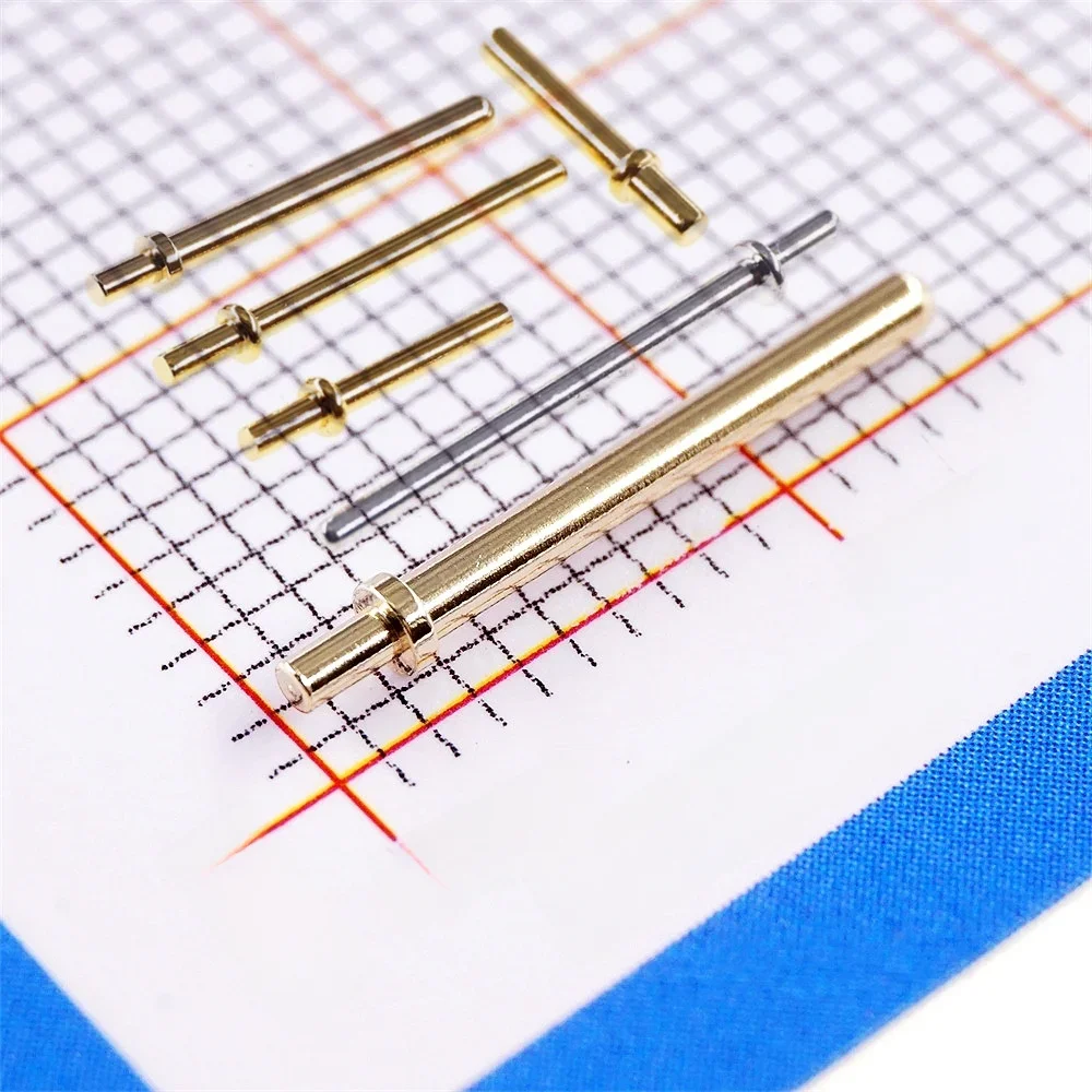 100/2000 Stuks Printplaat Mannelijke PCB-pinnen Vergulde Press-Fit Tip Header Diameter 1.0 1.3 MM Messing Bias Connector Solid