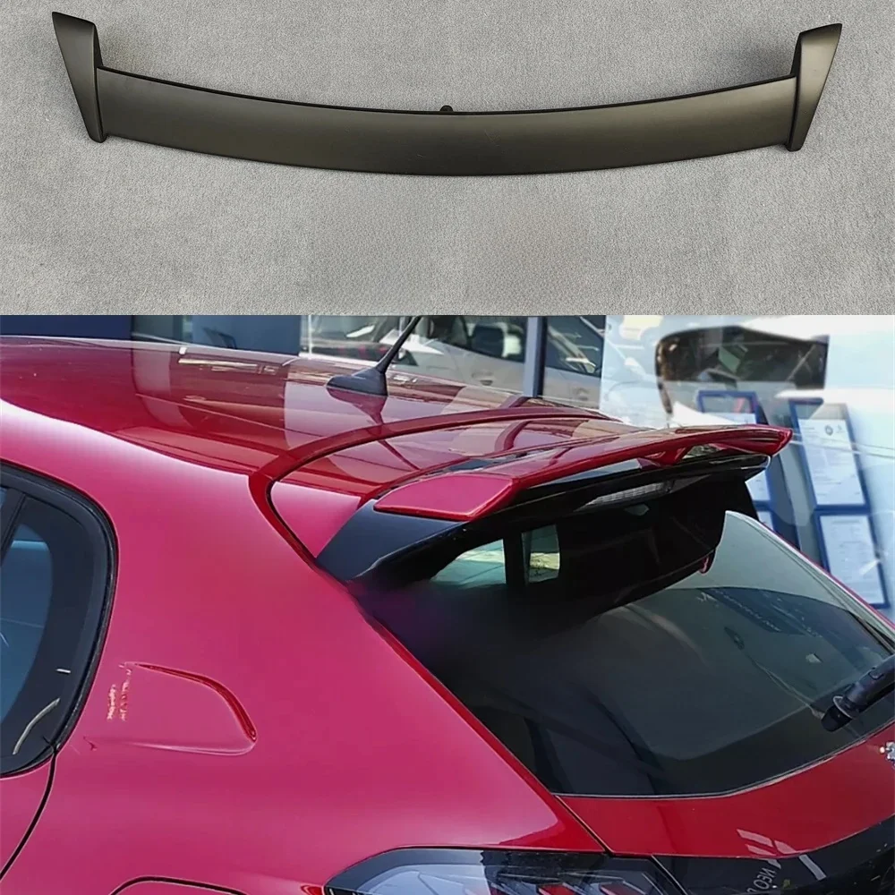 Auto Part Real glossy black Wing Trunk Lip Boot Cover Car Styling REAR ROOF EXTRA SPOILER FOR PEUGEOT 208 MK2 (2020-) — zdjęcie 2
