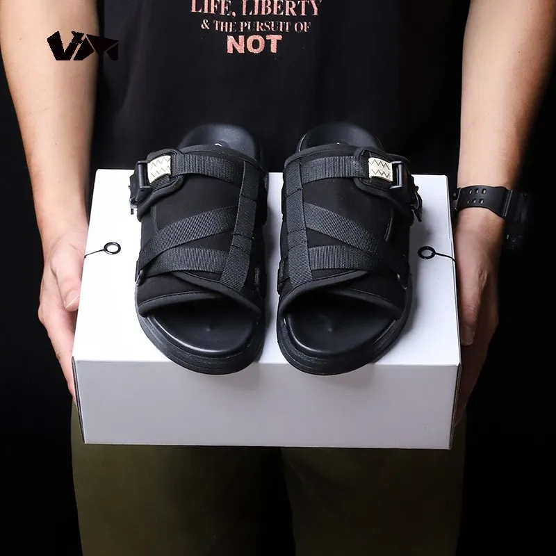 Christo Visvim Reflective Summer Slippers mens sandals for Slide slipper Autumn Fall Winter Woman Couple beach sandals Flipflops