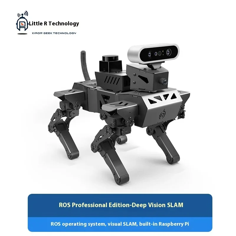 روبوت الكلب |   تفاعل التعرف المرئي بالذكاء الاصطناعي، روبوت ذكي بيثون قابل للبرمجة، 12 كلب ميكانيكي بيونيك DOF، تحكم RC #4