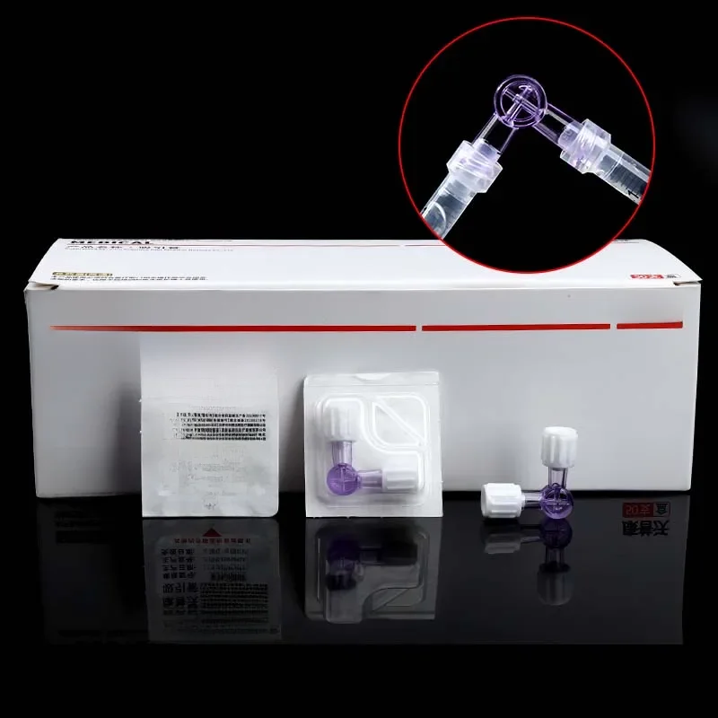 Dwukierunkowa rurka ssąca strzykawka adapter do spłukiwania zawór wtykowy do szpitala klinicznego Adapter Luer Lock 2-drożny kran elastyczny — zdjęcie 2