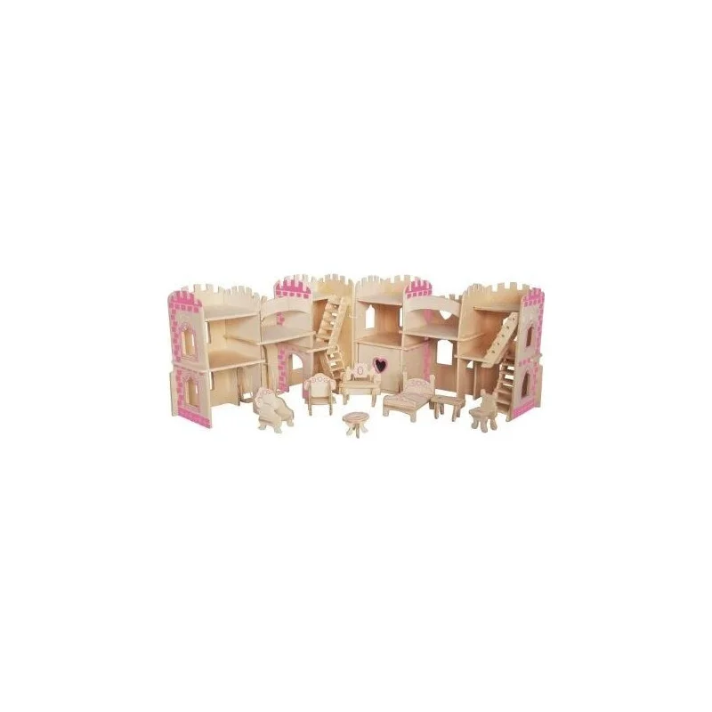 Piramigo 3D Large Wooden Maket Maket Princess Castle Dimensions (After): 206 X140X140 Mm