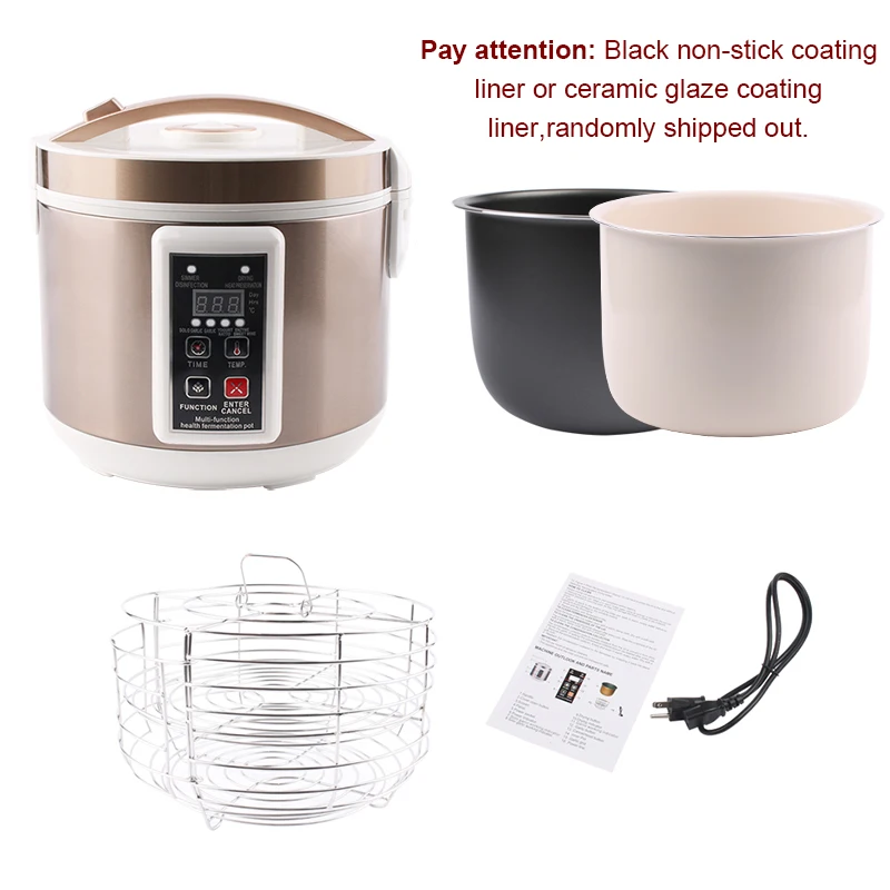 5/6L Black Garlic Fermenter Electric Garlics Smart Fermentation Machine Automatic Zymolysis Zymosis Pot Natto Yogurt Maker EU US