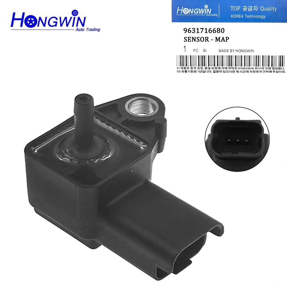 1/3pcs 9631716680 19207T 079800-4480 079800-5780 Air Pressure MAP Sensor 2.5BAR For Citroen Pressure Fiat 1.4 2.0 2.2 HDi JTD 3