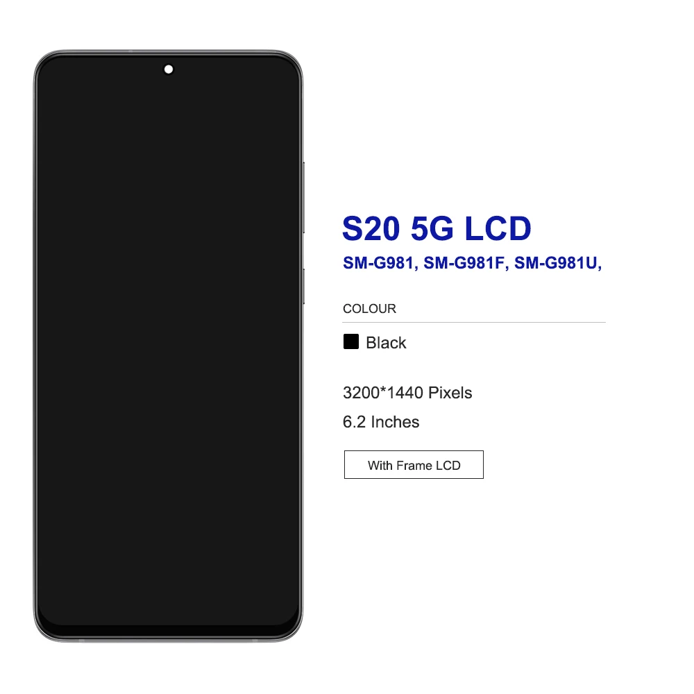 6,2 ''Getestet Für Samsung S20 5G LCD G981 S981F S981F/DS Display Touch Screen Mit Rahmen Für Samsung S20 5G Display Ersetzen – Detail 6