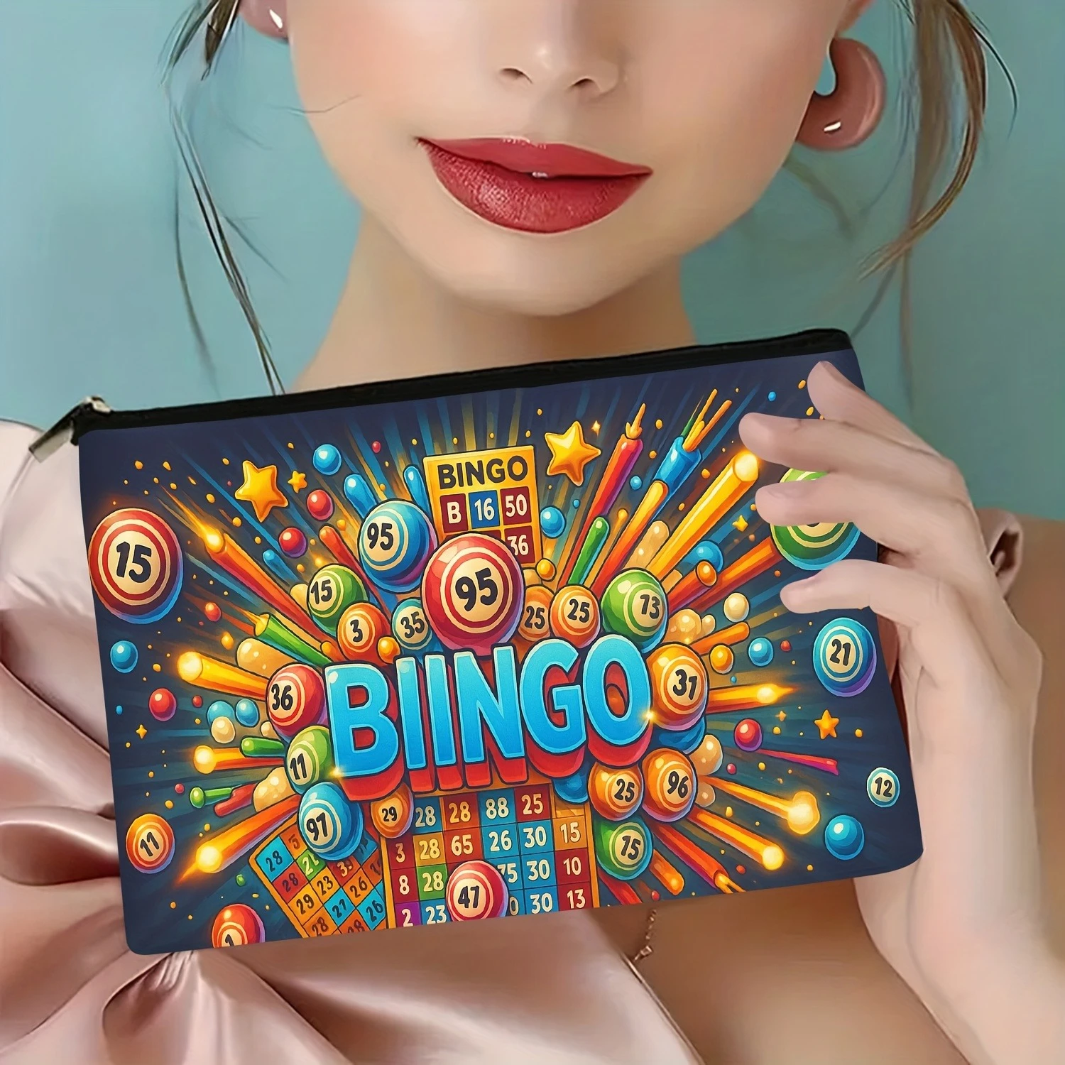 1Pc ビンゴゲームレトロデザイン多機能トラベルメイクアップ - Food Snacks Packaging のレビューと価格