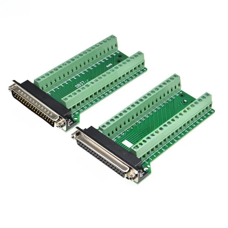 1 sztuk DB37 37PIN 2 wiersz męskie złącze żeńskie do terminalu adapter D-SUB konwerter 37 zacisk pinowy pokładzie moduł sygnałowy — zdjęcie 2