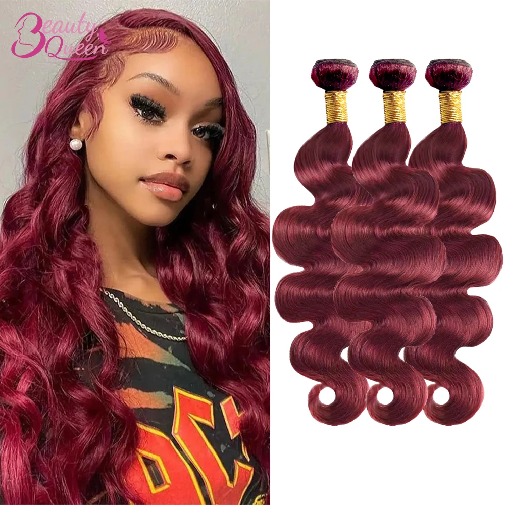 

Пучки объемных волн Бордовый 99J Пучки человеческих волос 99J Красный цвет 1/3/4 шт. Пучки Предложения Бирманские пучки плетения волос Наращивание