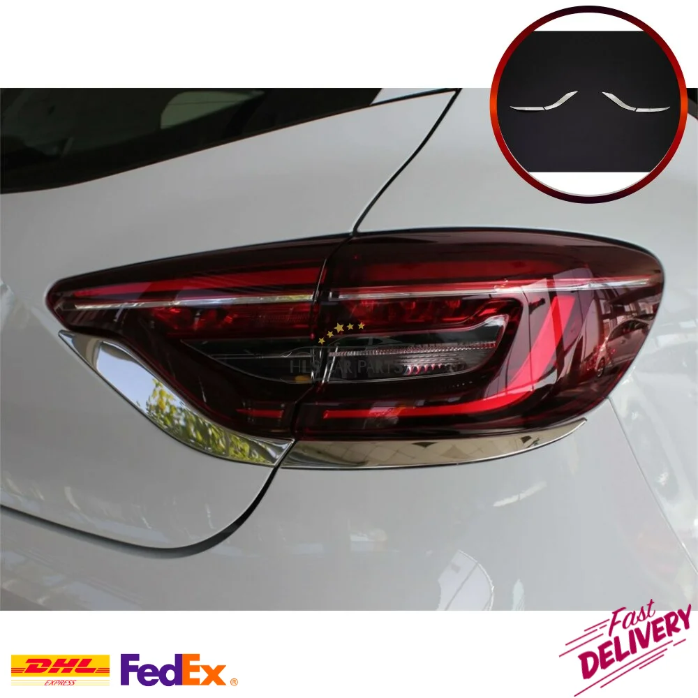 

For Renault Clio 5 Chrome Brake Light Frame 2019-2022 Stainless Steel Exterior Accessory for Tuning Modification Fast Delivery