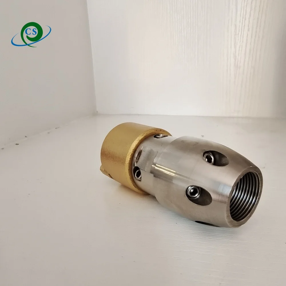1/2 High Pressure Rotating Nozzle Diamond point wear and durable Dredge Sewer Pipe Drill Brick Cement Oil Cleaning Dirt Blocking
