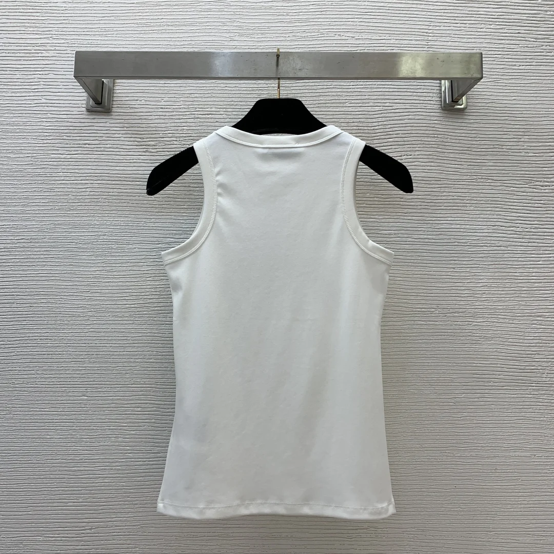 

2025 Summer New Women's High Quality Slimming Round Neck Sleeveless Tank Top