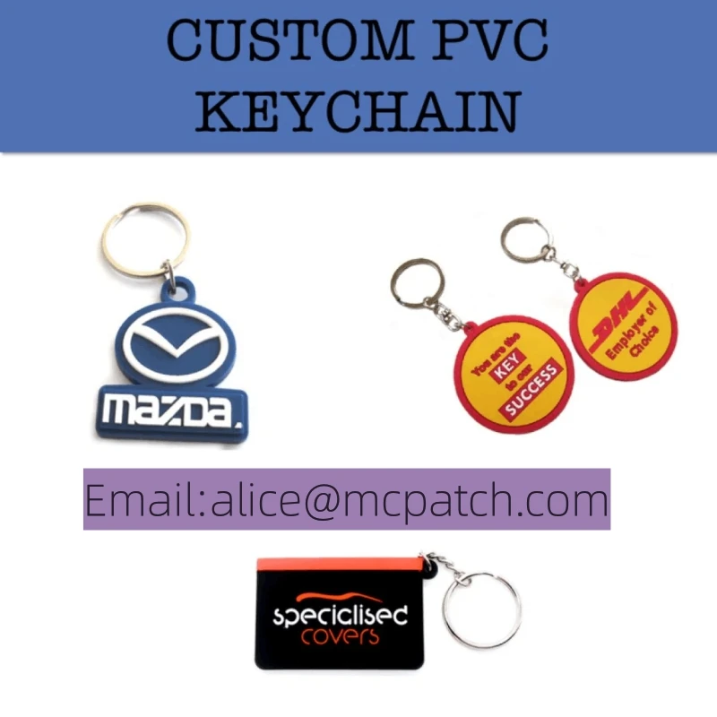 Custom PVC Keychains Personalized Soft Rubber Silicone Keychain With Your Logo Name Create 50PCS 3D Key Chain For Decoration